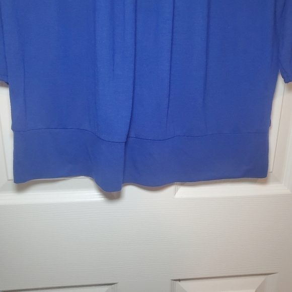 Talbots Scoop Neck Knit Top Cobalt Blue Size LP - Picture 5 of 10